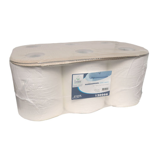 Handdoekrol Matic Plus, cellulose 2 laags - 6 rol per pak | 120066 - Budget Papier